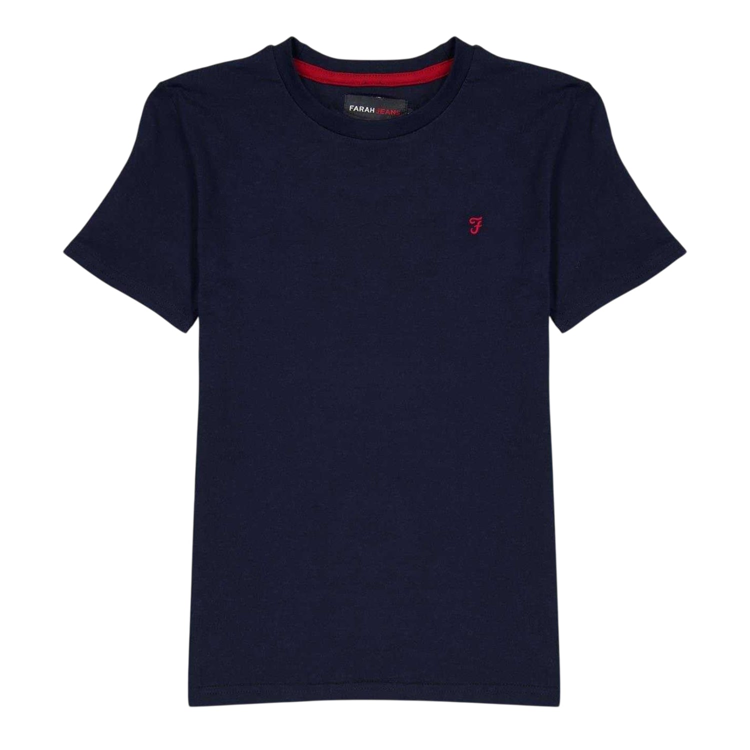 Navy Blue - Front - Farah Childrens-Kids Embroidered Logo T-Shirt