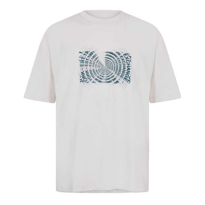 White - Front - Armani Exchange Mens Graphic Print T-Shirt