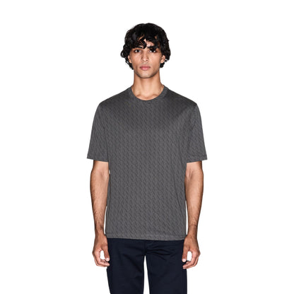 Sage - Side - Armani Exchange Mens Logo All-Over Print T-Shirt
