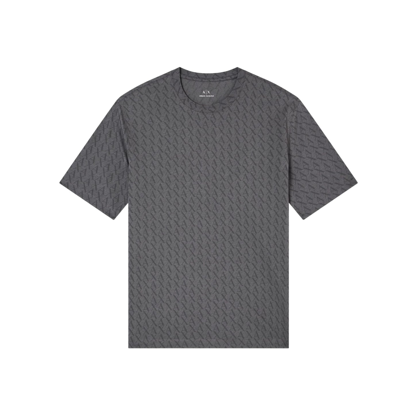 Sage - Front - Armani Exchange Mens Logo All-Over Print T-Shirt