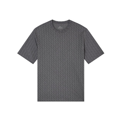 Sage - Front - Armani Exchange Mens Logo All-Over Print T-Shirt