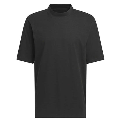 Black - Front - Adidas Mens Logo Mock Neck Loose T-Shirt