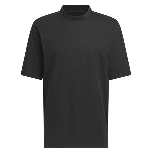 Black - Front - Adidas Mens Logo Mock Neck Loose T-Shirt