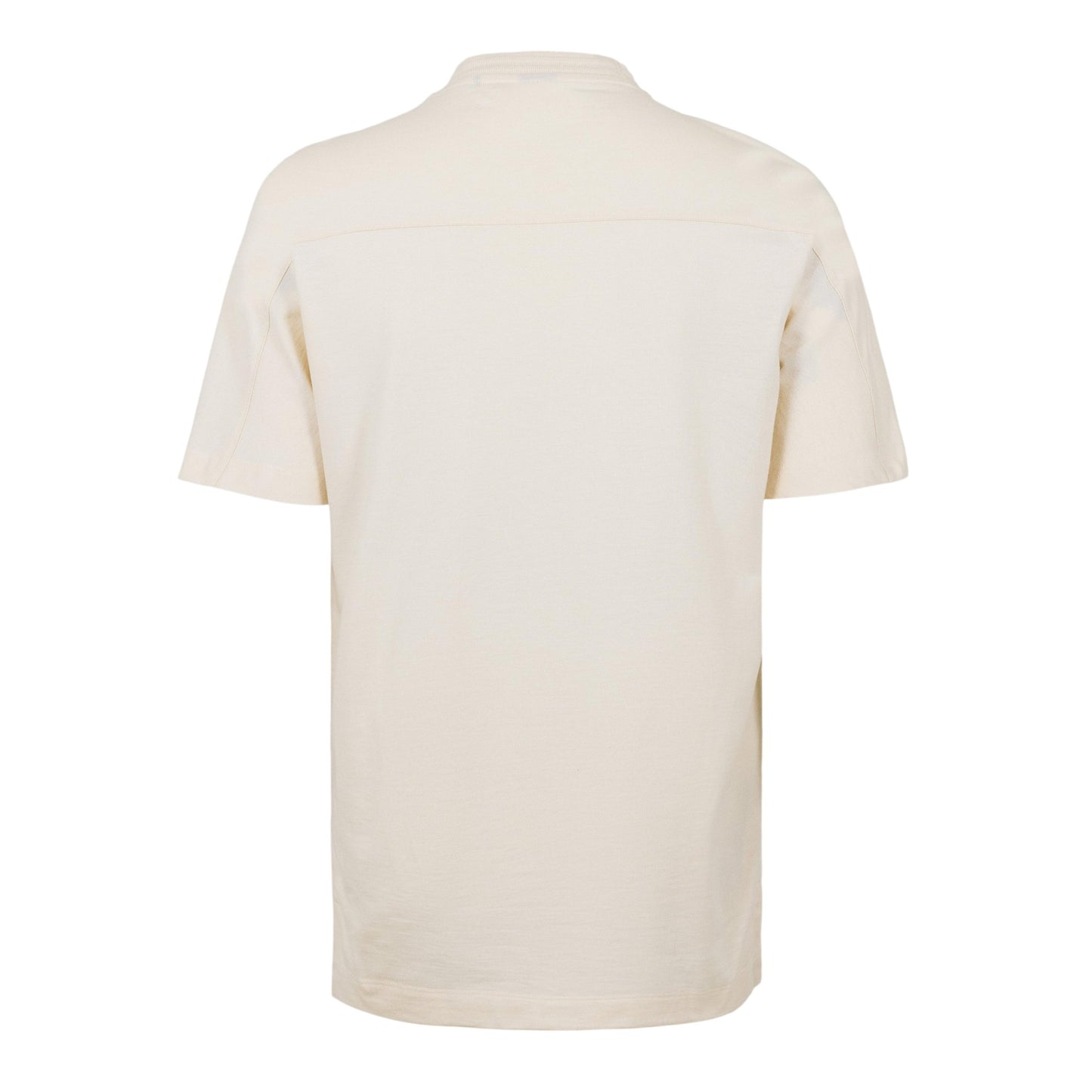 White - Back - Boss Mens Plain Mock Neck T-Shirt