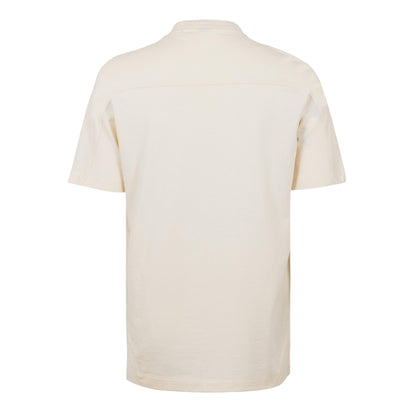 White - Back - Boss Mens Plain Mock Neck T-Shirt