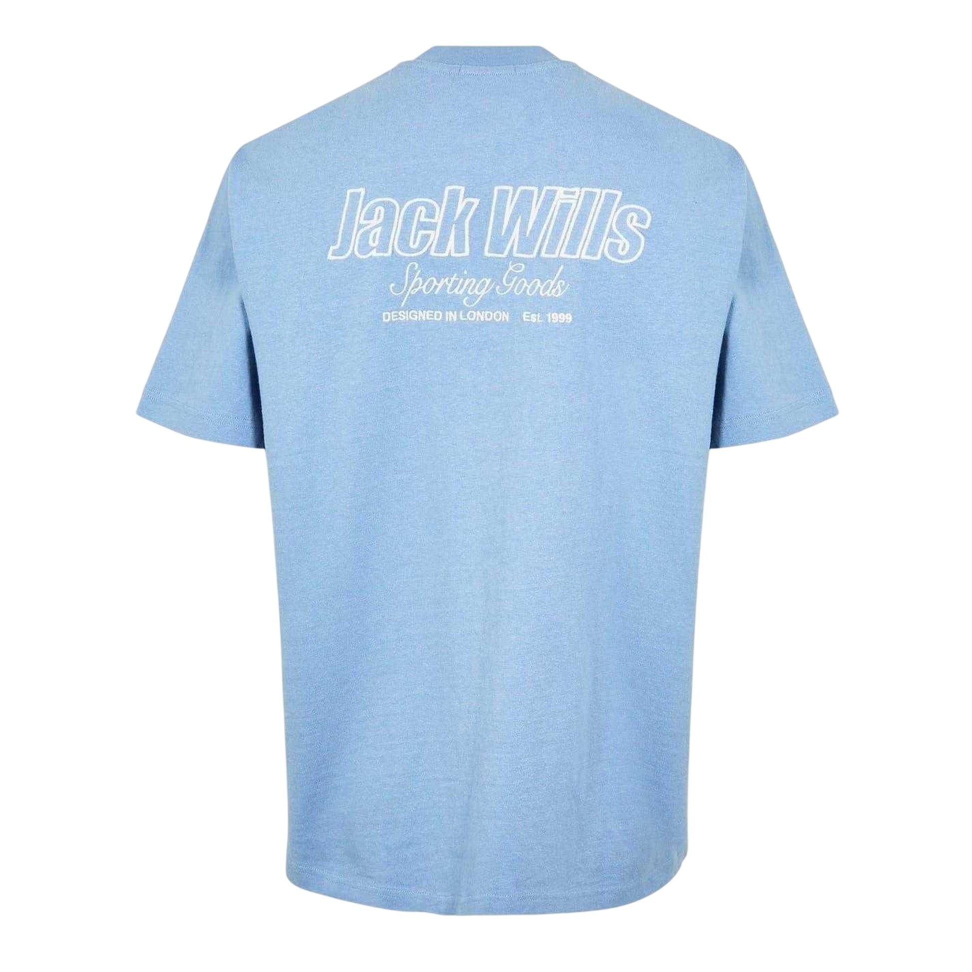Sky Blue - Back - Jack Wills Mens Outline Regular T-Shirt