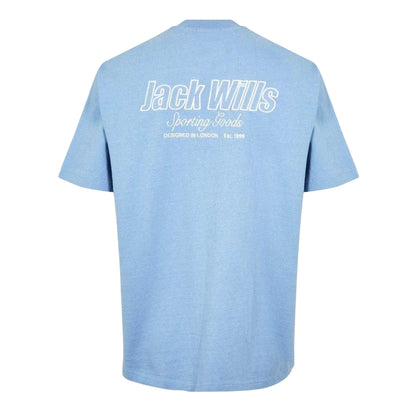 Sky Blue - Back - Jack Wills Mens Outline Regular T-Shirt