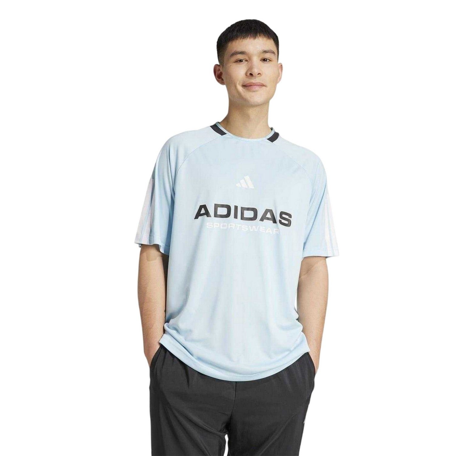 Light Blue-White - Side - Adidas Unisex Adult House Of Tiro Nations T-Shirt