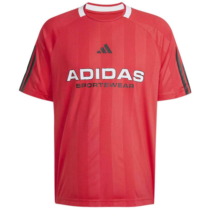 Ruby Red-Black - Front - Adidas Unisex Adult House Of Tiro Nations T-Shirt