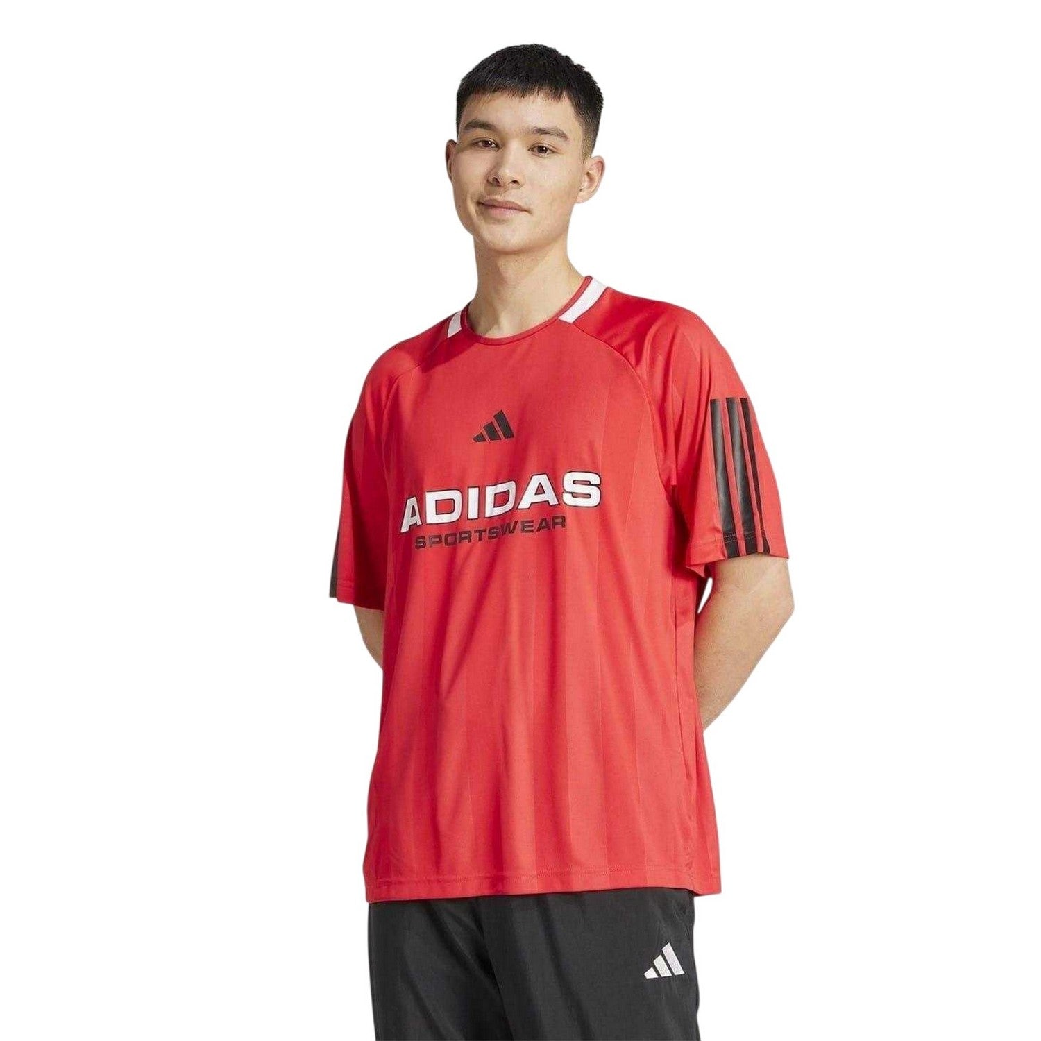 Ruby Red-Black - Side - Adidas Unisex Adult House Of Tiro Nations T-Shirt