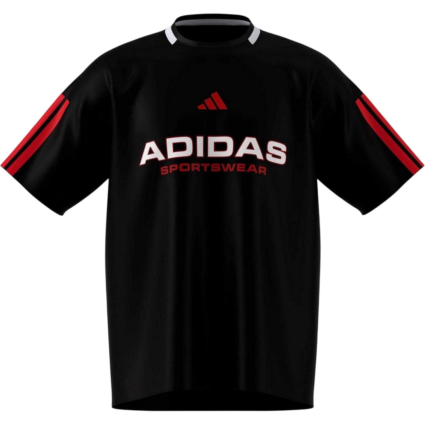 Black-Ruby Red - Front - Adidas Unisex Adult House Of Tiro Nations T-Shirt