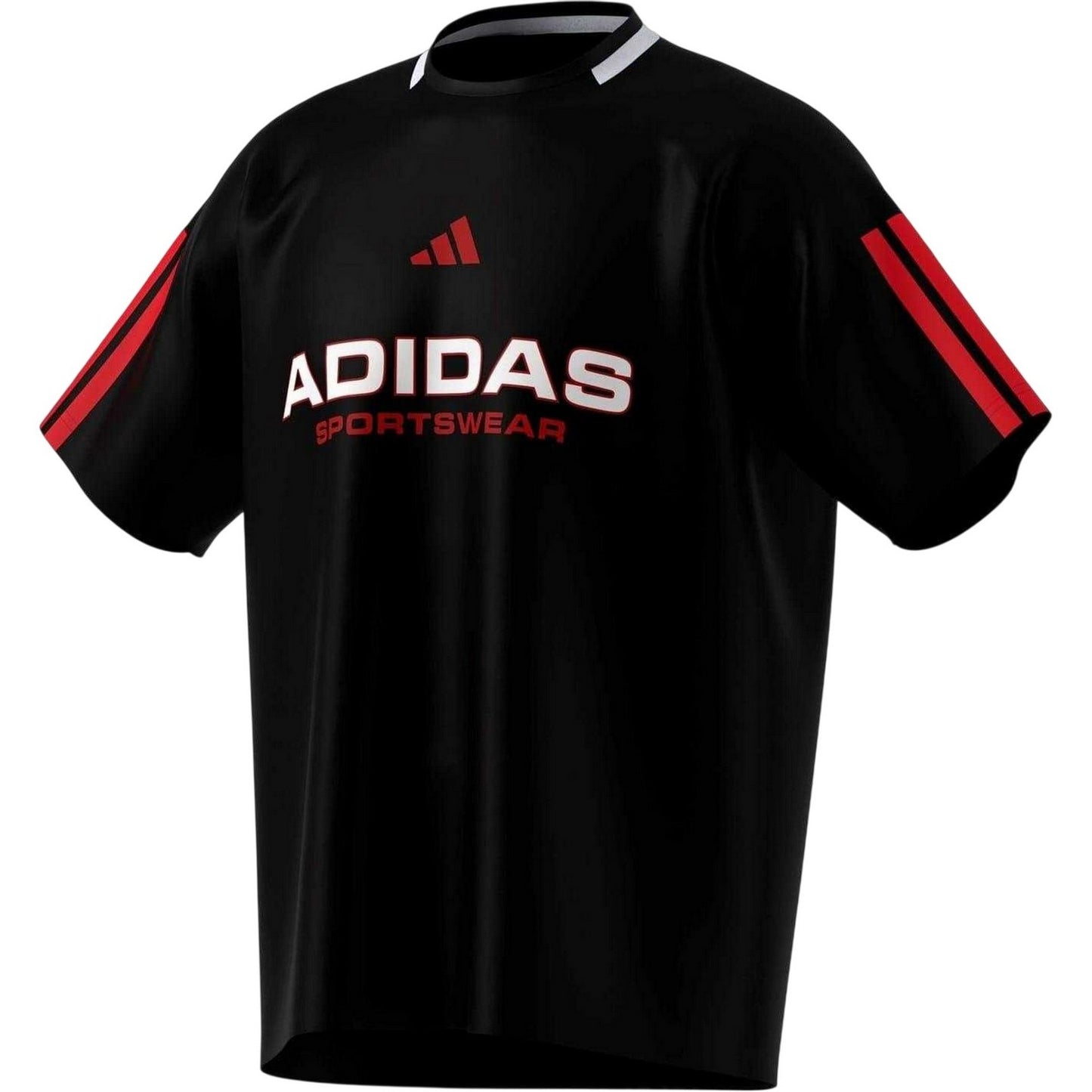Black-Ruby Red - Side - Adidas Unisex Adult House Of Tiro Nations T-Shirt