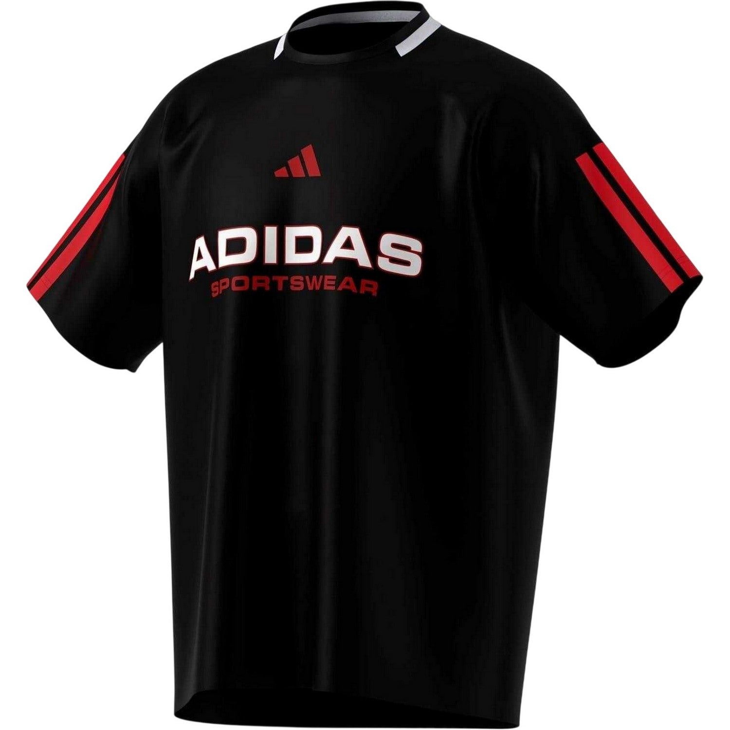 Black-Ruby Red - Side - Adidas Unisex Adult House Of Tiro Nations T-Shirt