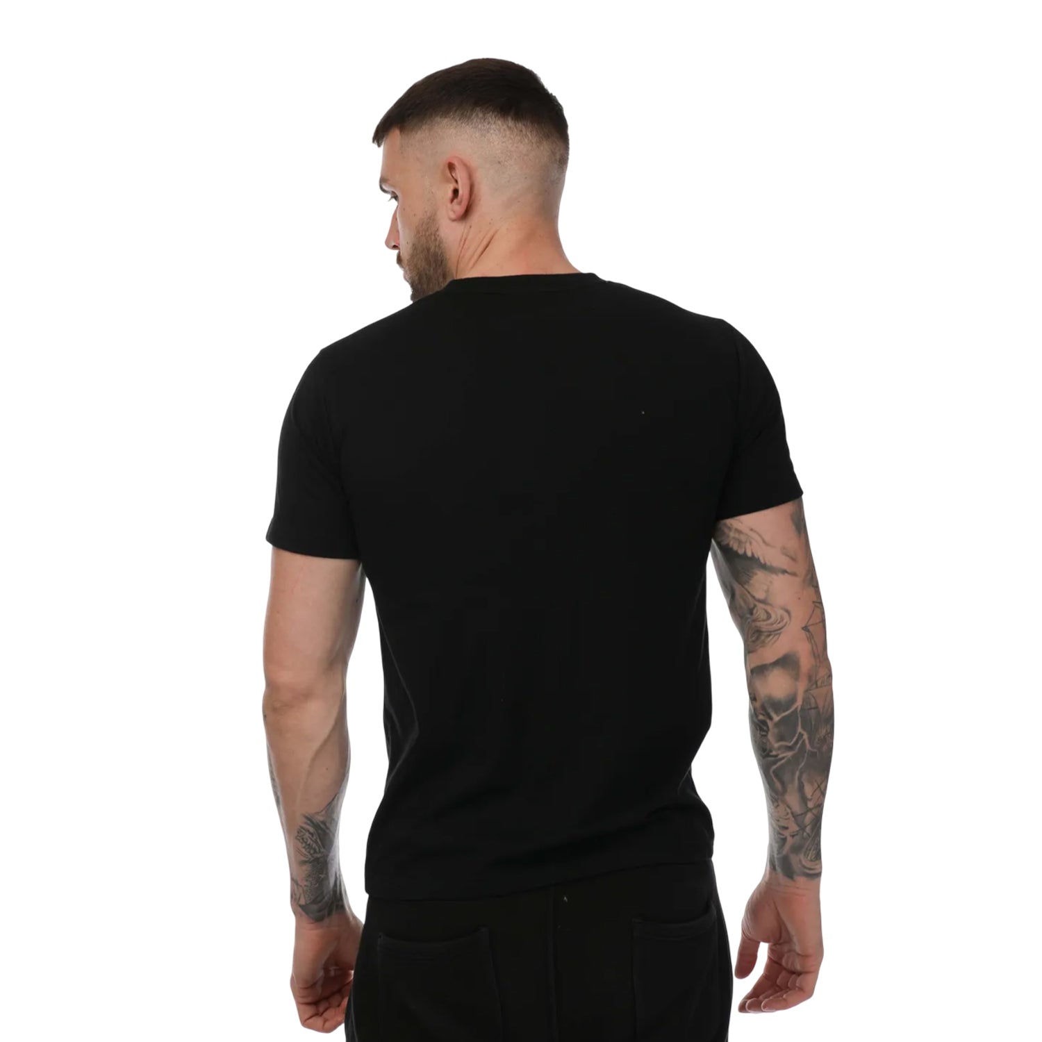 Black - Back - One True Saxon Mens Station T-Shirt