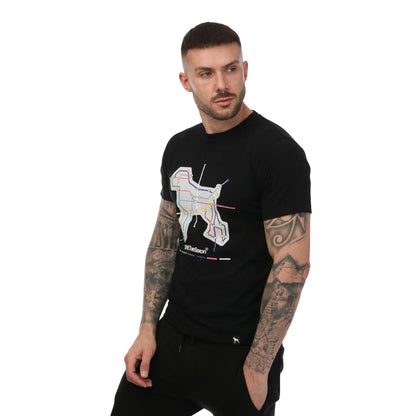Black - Side - One True Saxon Mens Station T-Shirt