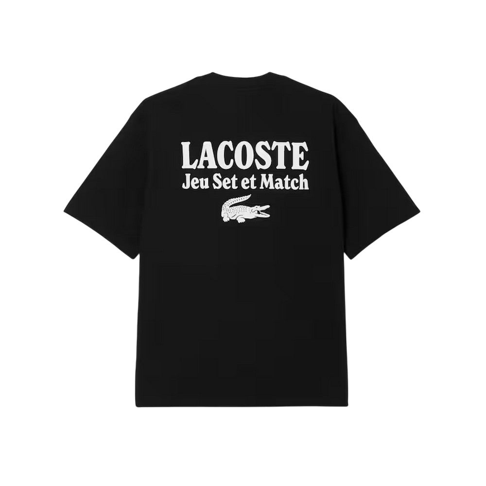 Black - Back - Lacoste Mens Jersey Loose T-Shirt