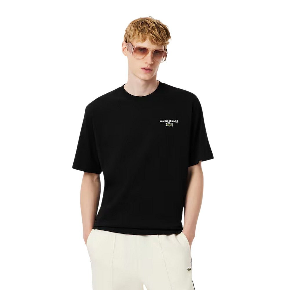 Black - Pack Shot - Lacoste Mens Jersey Loose T-Shirt