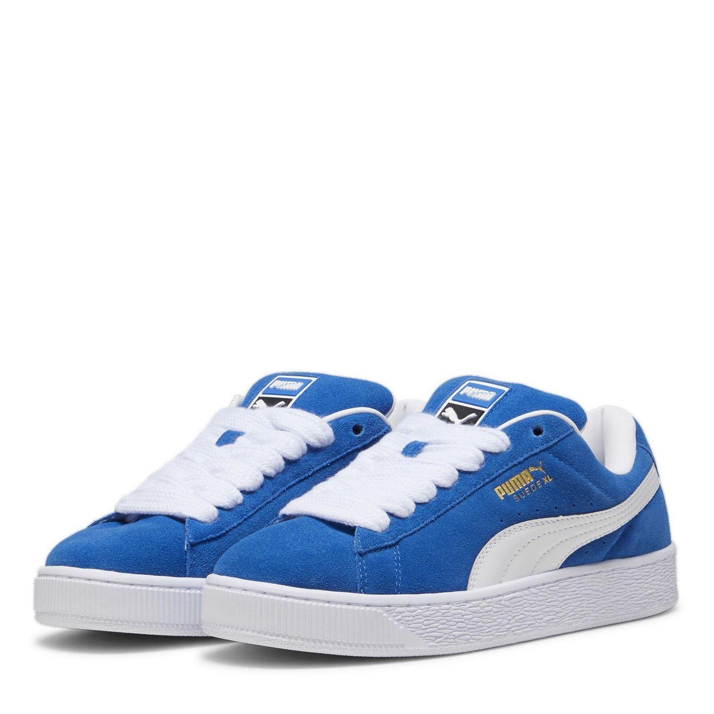 Royal Blue-White - Front - Puma Mens XL Suede Trainers