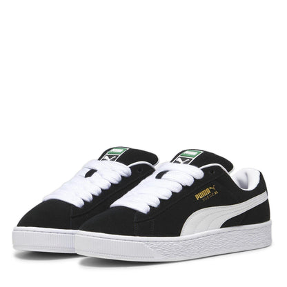 Black-White - Front - Puma Mens XL Suede Trainers