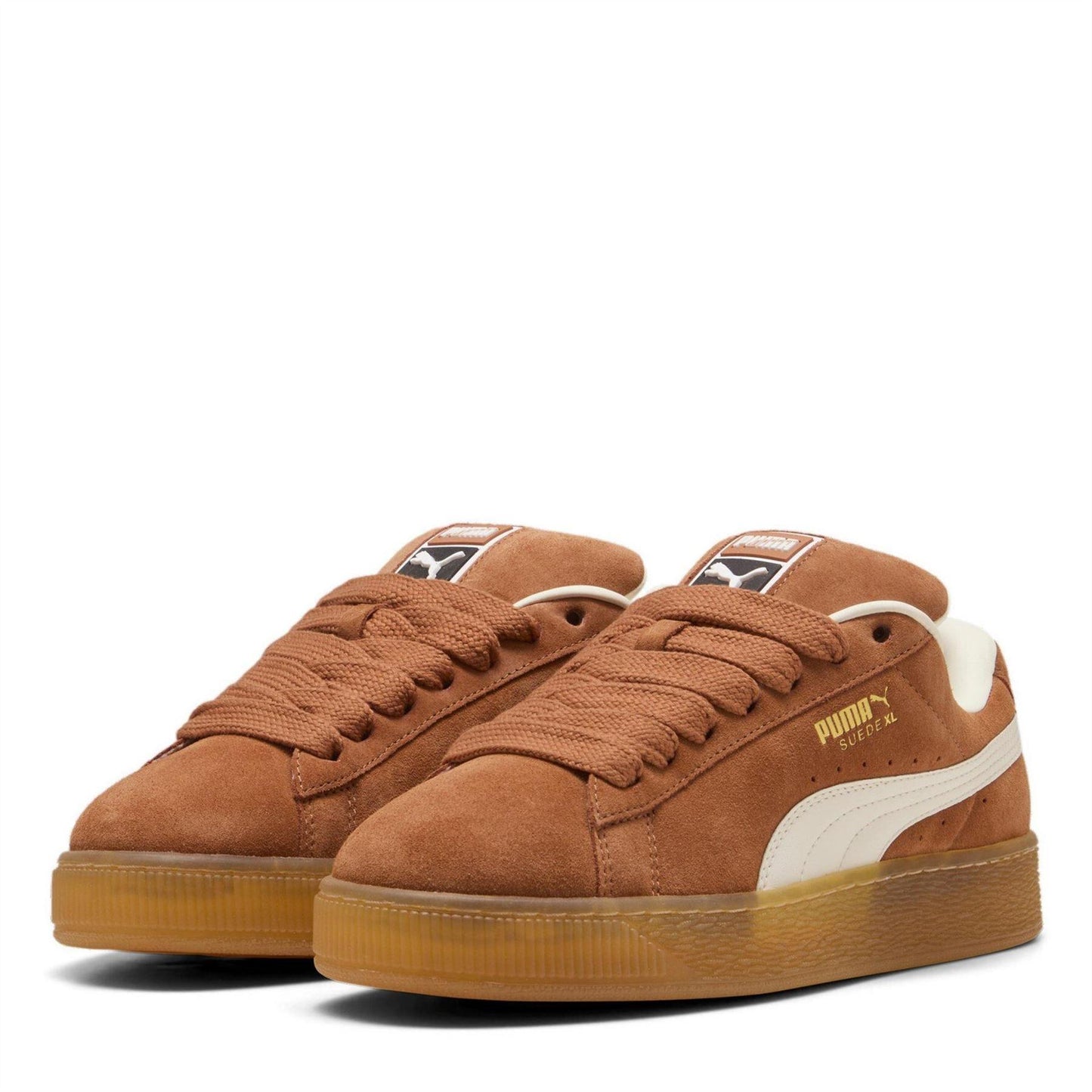 Brandy-White - Front - Puma Mens XL Suede Trainers