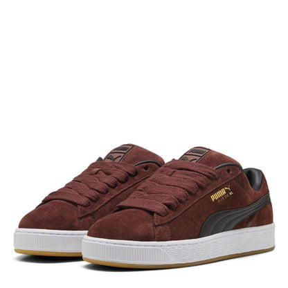Chocolate-White - Front - Puma Mens XL Suede Trainers