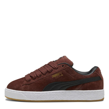 Chocolate-White - Back - Puma Mens XL Suede Trainers