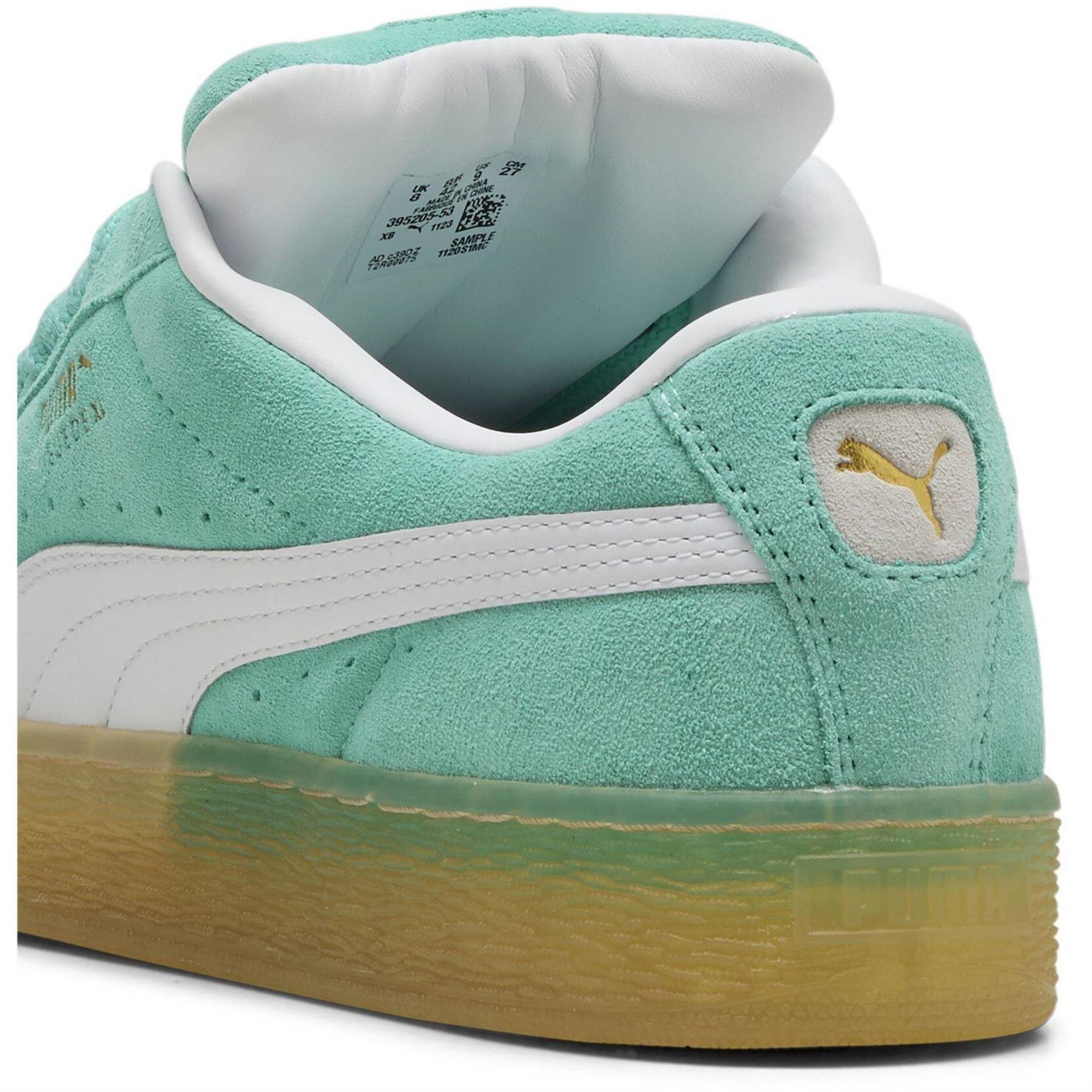 Aqua-White - Pack Shot - Puma Mens XL Suede Trainers