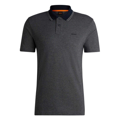 Dark Blue - Front - Boss Mens Peoxfordnew Short-Sleeved Polo Shirt