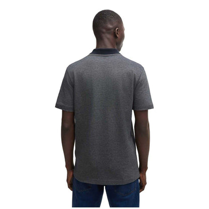 Dark Blue - Back - Boss Mens Peoxfordnew Short-Sleeved Polo Shirt
