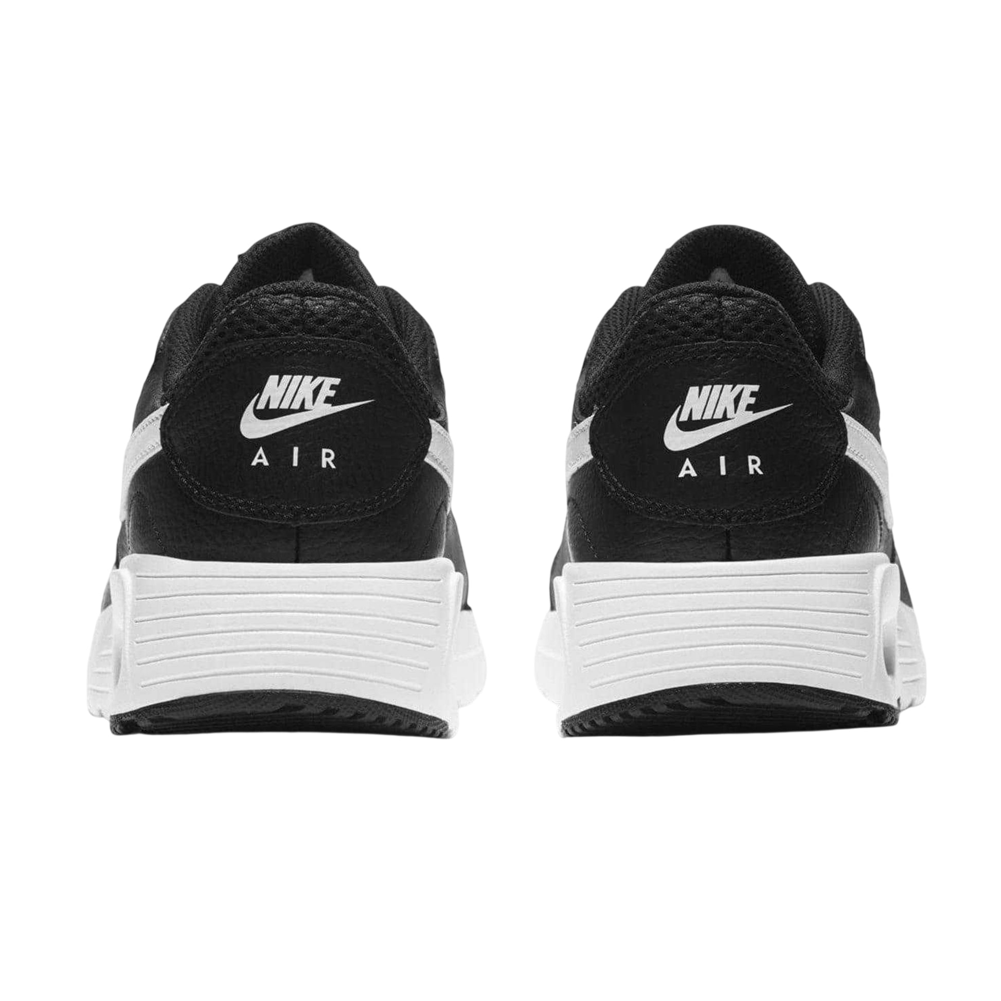Black-White - Back - Nike Womens-Ladies Air Max SC Leather Trainers