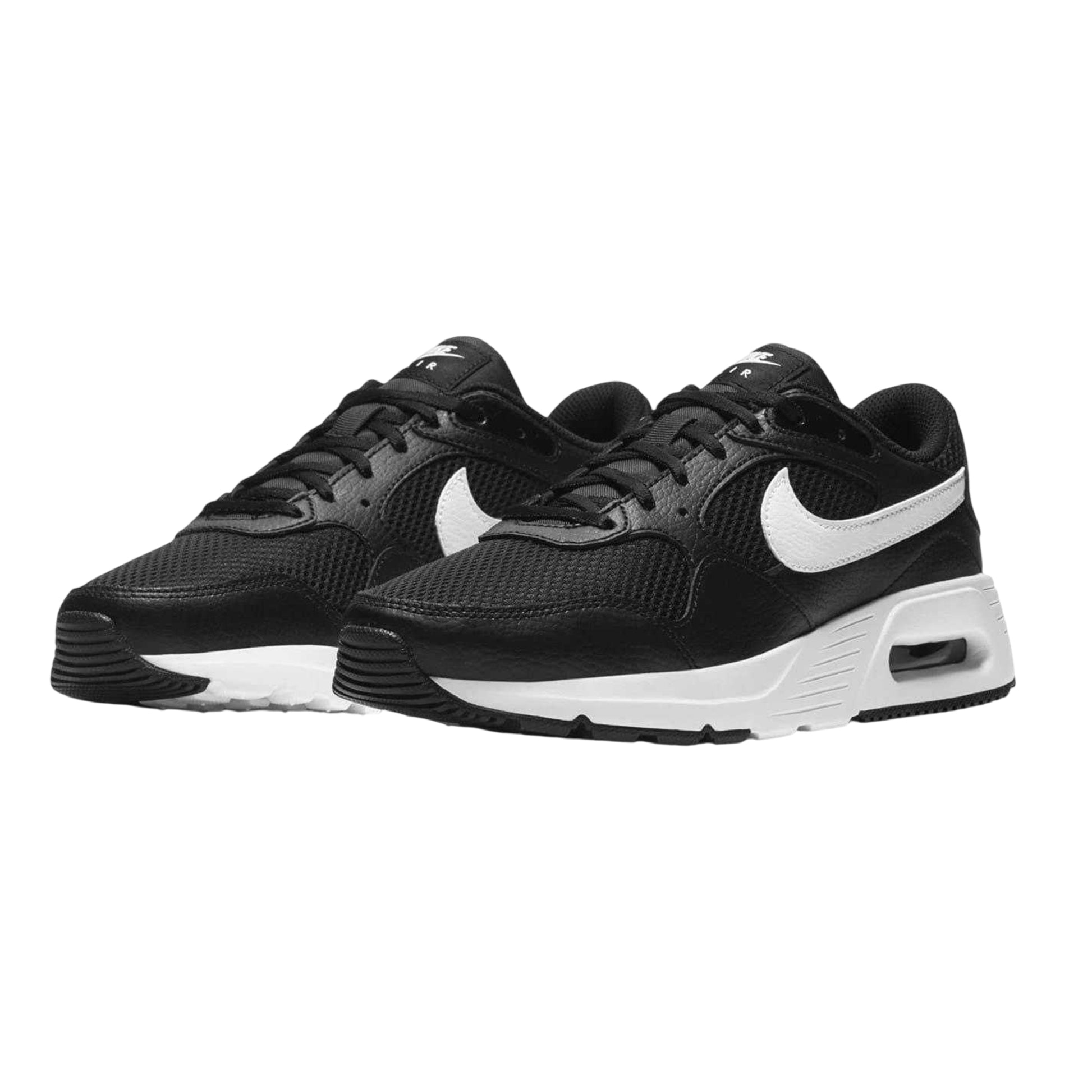 Black-White - Pack Shot - Nike Womens-Ladies Air Max SC Leather Trainers