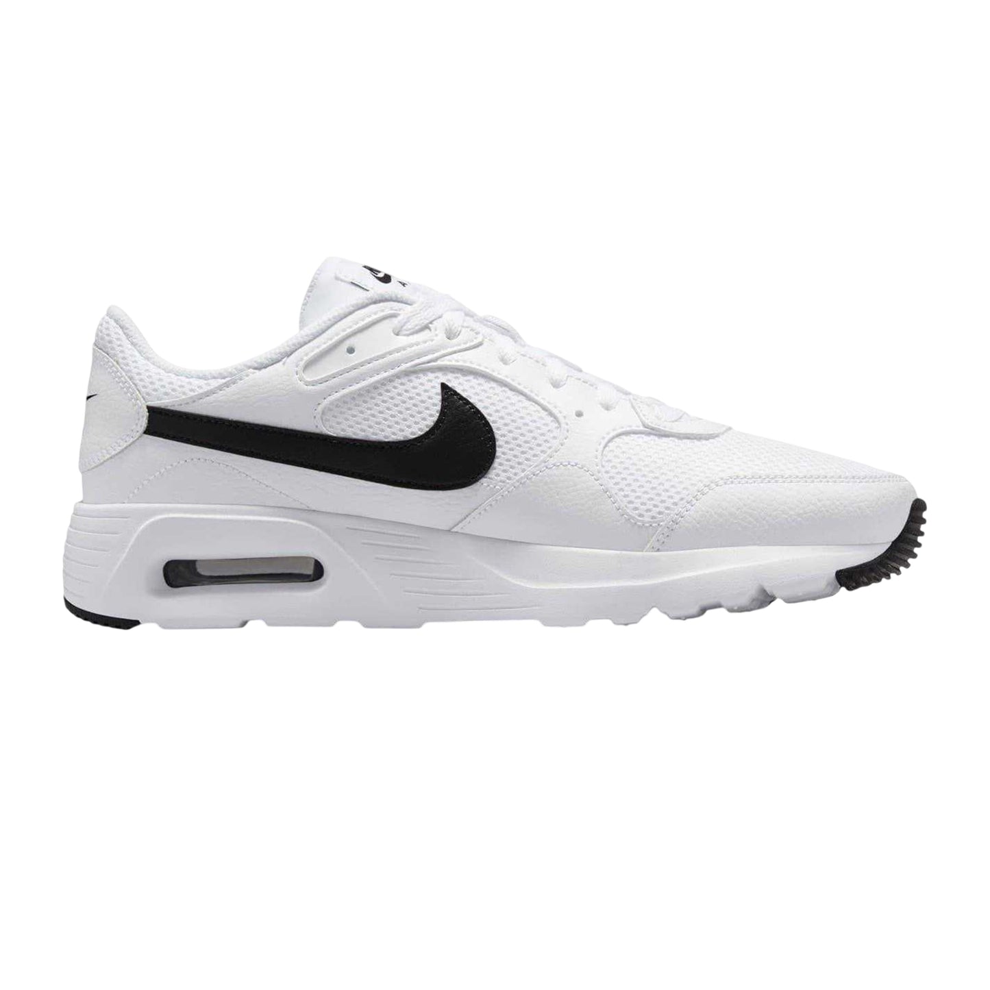 White-Black - Front - Nike Mens Air Max SC Leather Trainers