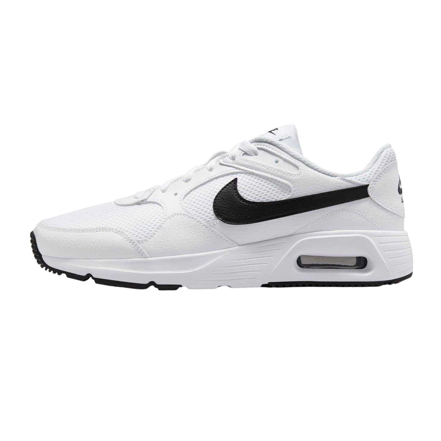White-Black - Back - Nike Mens Air Max SC Leather Trainers