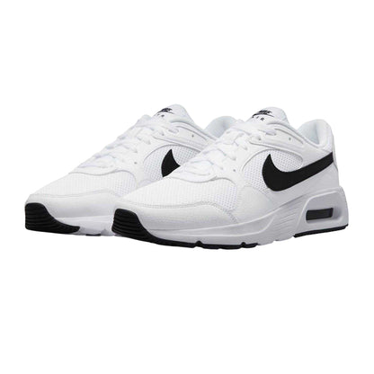 White-Black - Pack Shot - Nike Mens Air Max SC Leather Trainers