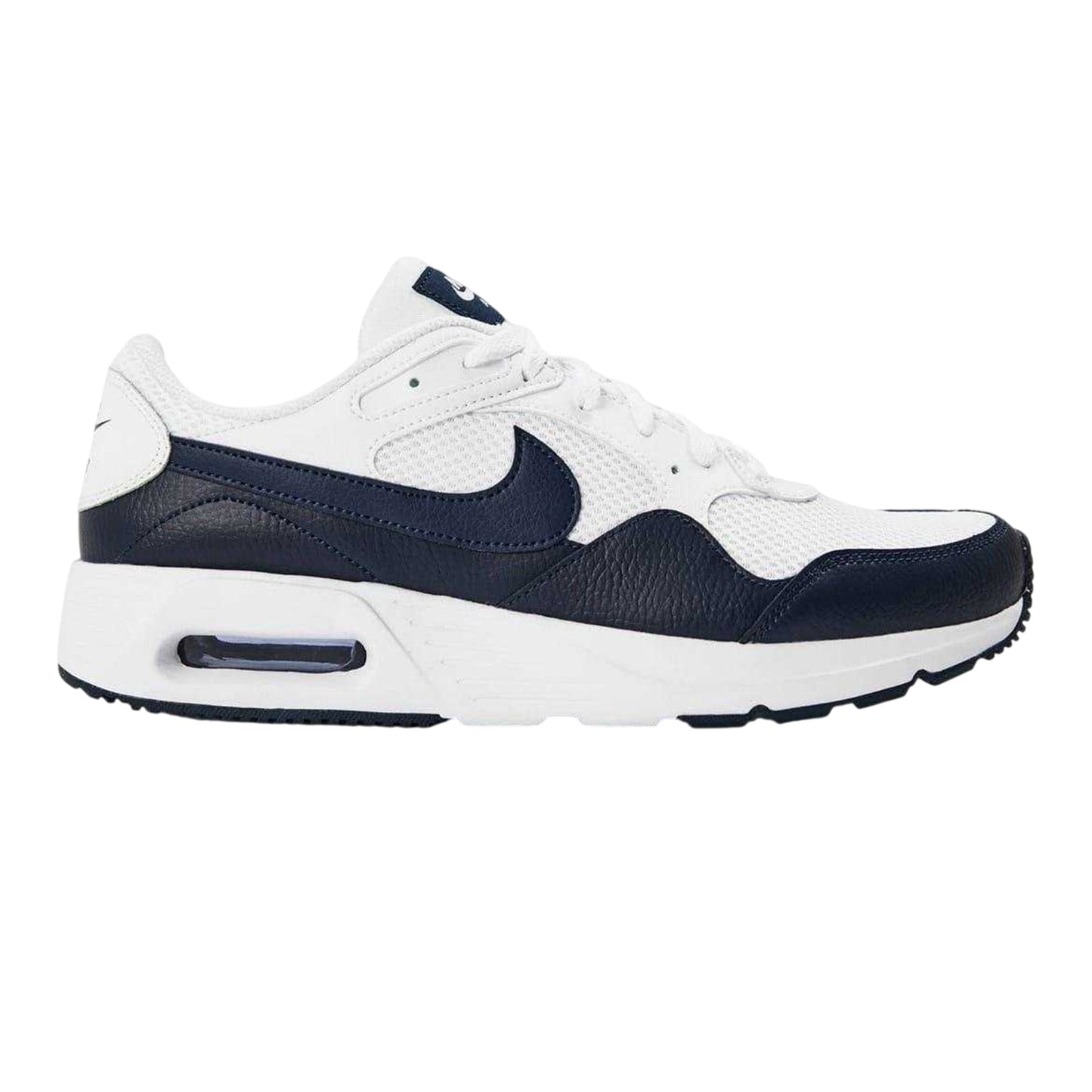 White-Grey - Front - Nike Mens Air Max SC Leather Trainers