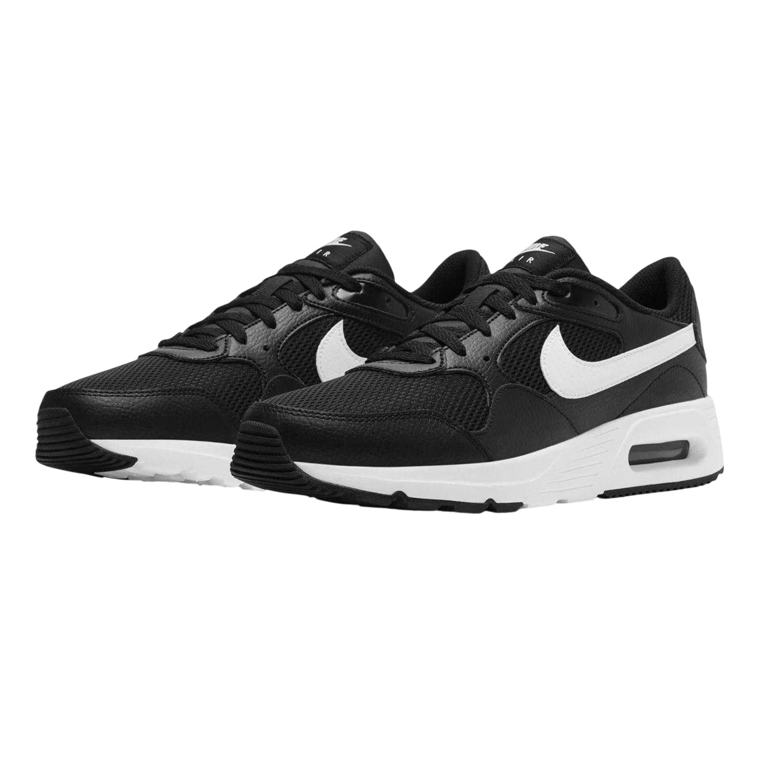 Black-White - Pack Shot - Nike Mens Air Max SC Leather Trainers