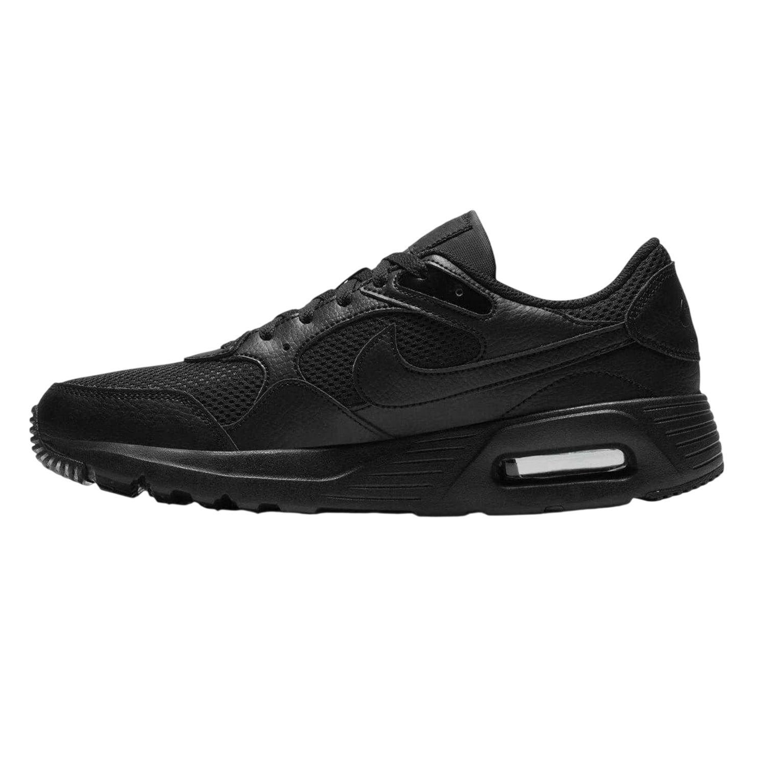Triple Black - Side - Nike Mens Air Max SC Leather Trainers