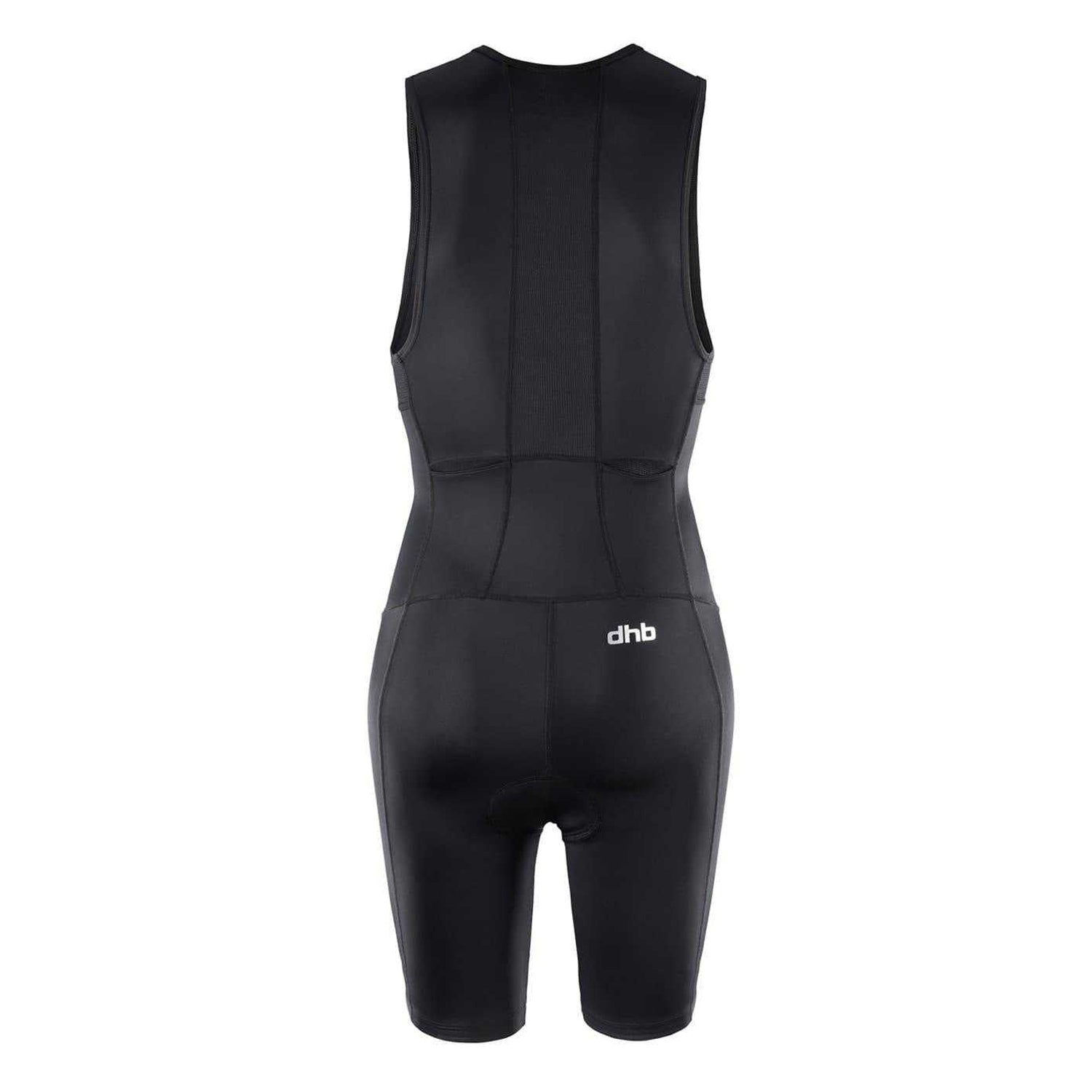 Black - Back - dhb Mens Hydron Sleeveless Trisuit
