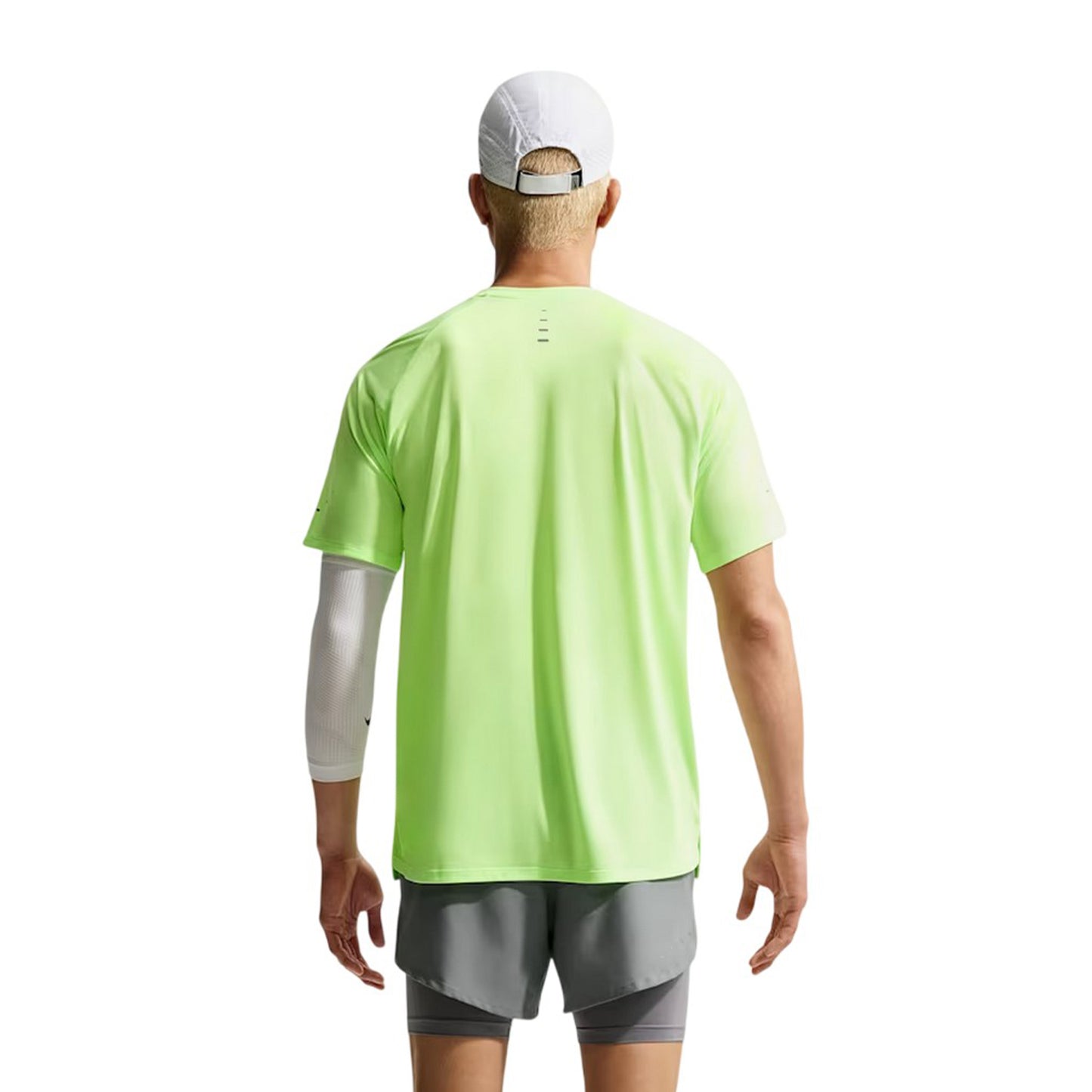 Lime - Back - Nike Mens Stride Running Top