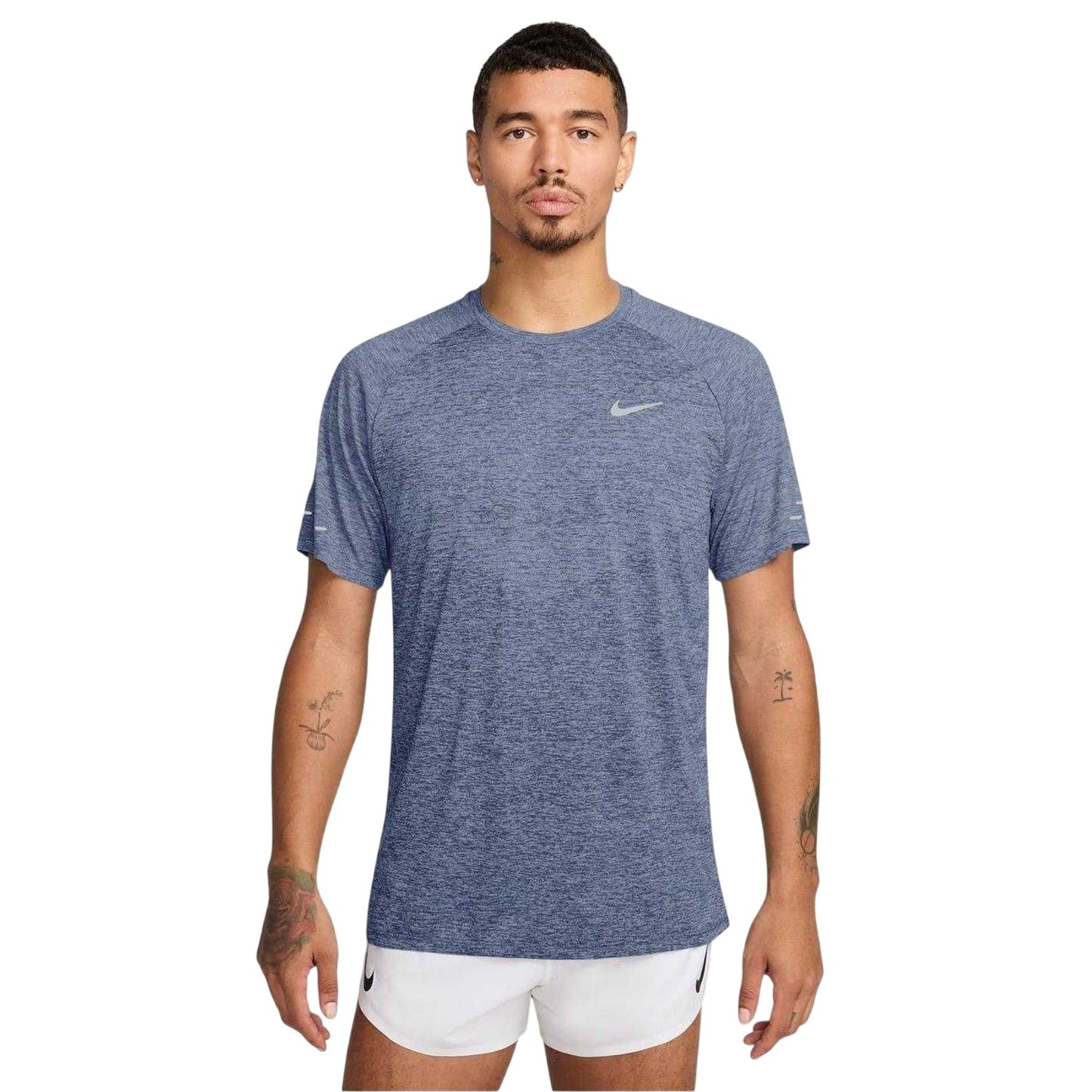 Indigo - Front - Nike Mens Stride Running Top