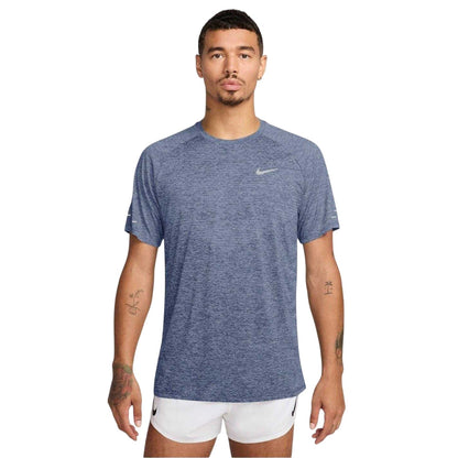Indigo - Front - Nike Mens Stride Running Top
