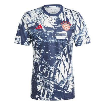 Off White - Front - Adidas Mens Pre-Match FC Bayern Munich Jersey