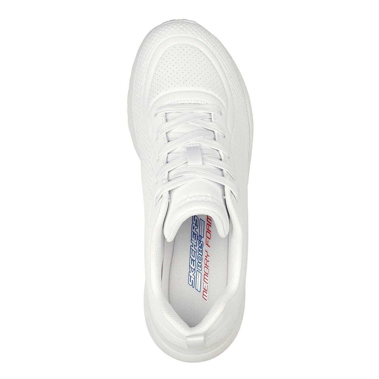 White - Side - Skechers Womens-Ladies Bob Buno Logo Trainers