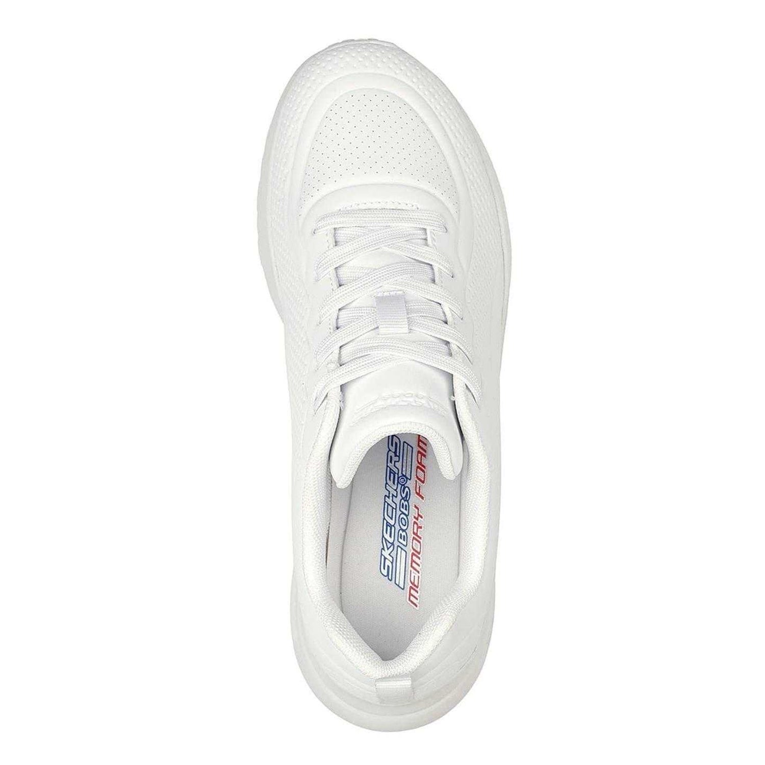 White - Side - Skechers Womens-Ladies Bob Buno Logo Trainers
