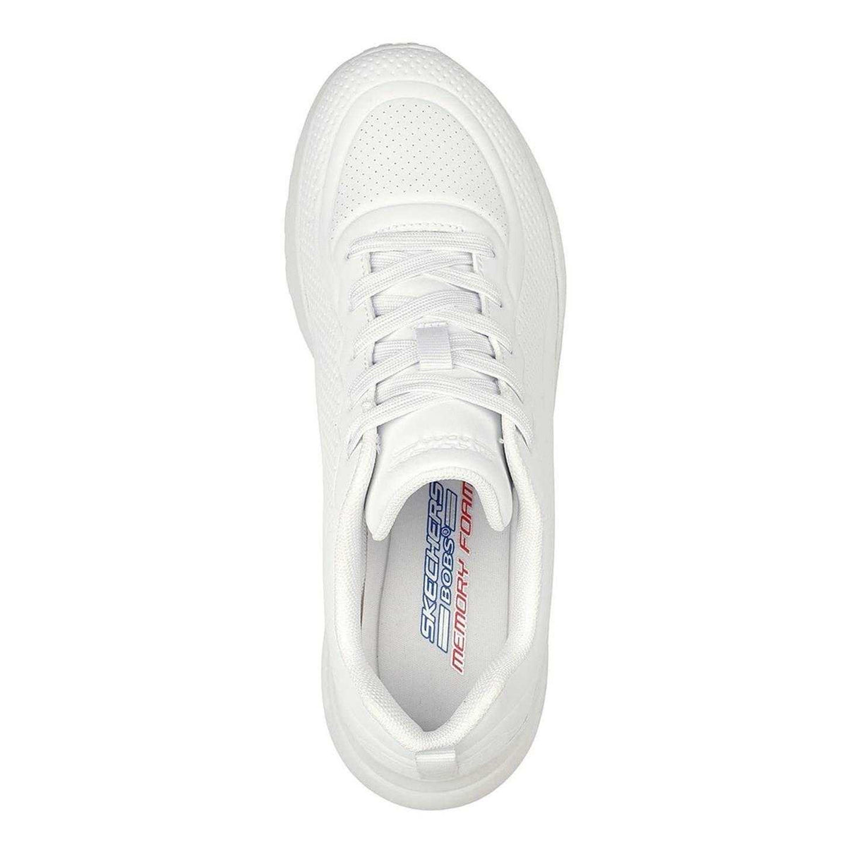 White - Side - Skechers Womens-Ladies Bob Buno Logo Trainers