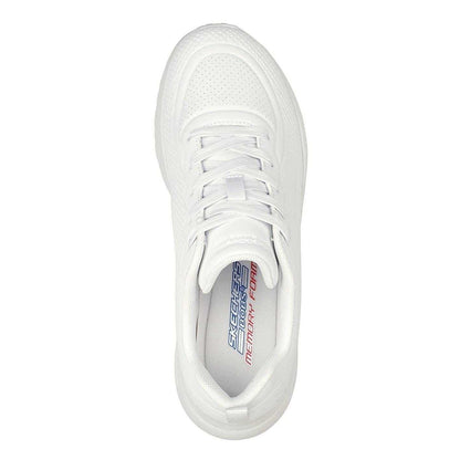 White - Side - Skechers Womens-Ladies Bob Buno Logo Trainers