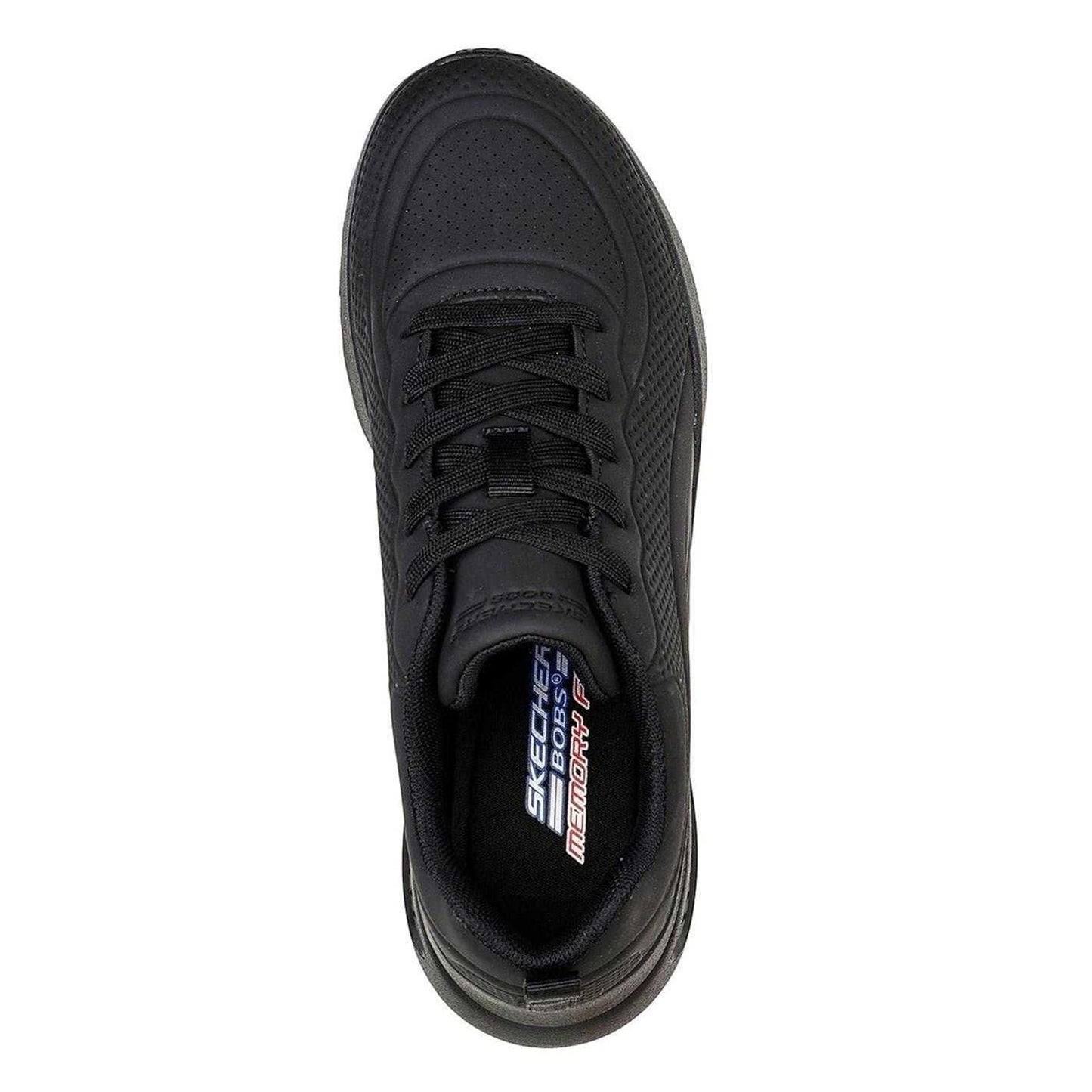 Black - Side - Skechers Womens-Ladies Bob Buno Logo Trainers