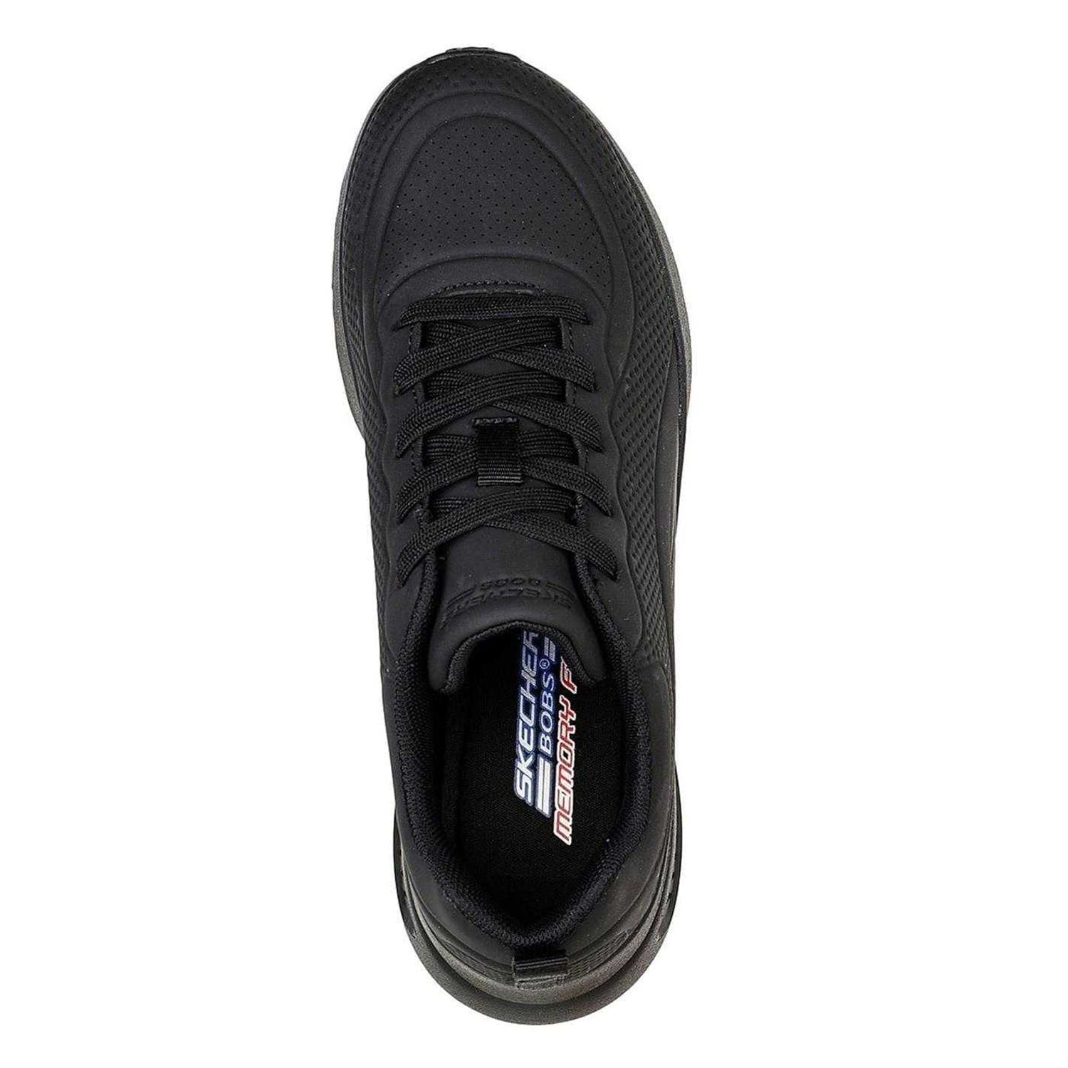 Black - Side - Skechers Womens-Ladies Bob Buno Logo Trainers