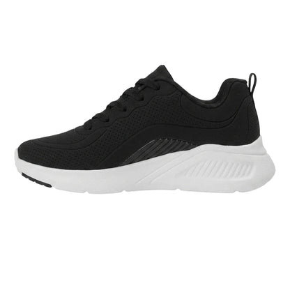 Black-White - Side - Skechers Womens-Ladies Bob Buno Logo Trainers