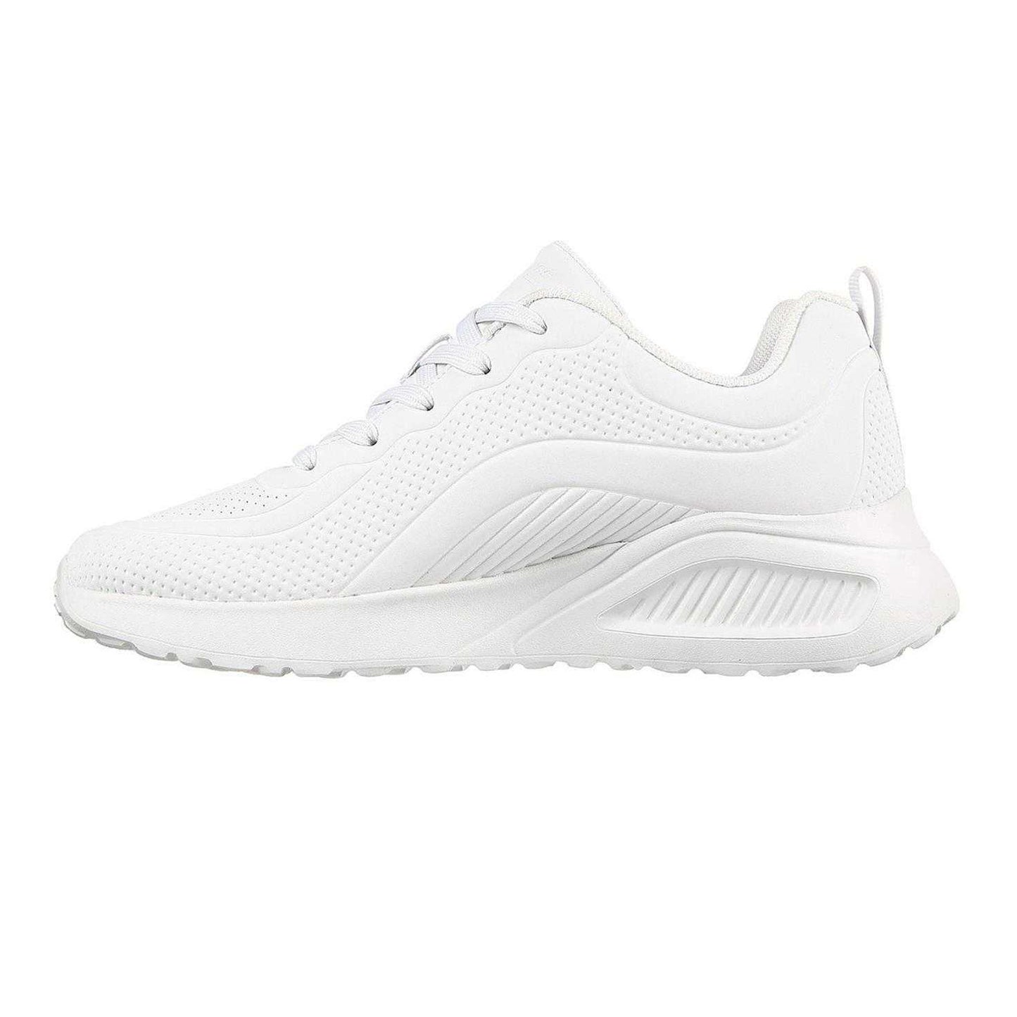 White - Back - Skechers Womens-Ladies Bob Buno Logo Trainers